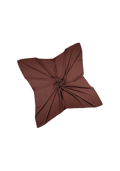 Mim Eşarp Mısırlı Eşarpları Queen Krep Düz Renk Eşarp 110x110 Cm Acı Kahve