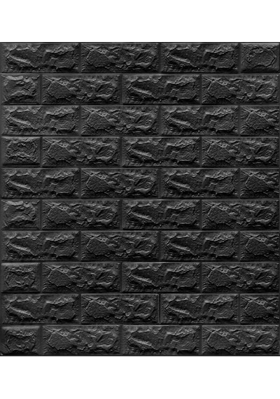 Kendinden Yapışkanlı Siyah Duvar Paneli 3D Duvar Kağıdı Nw06