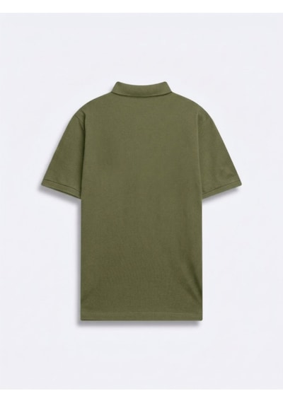 LTB Fermuarlı Pike Polo Yaka Yeşil T-shırt