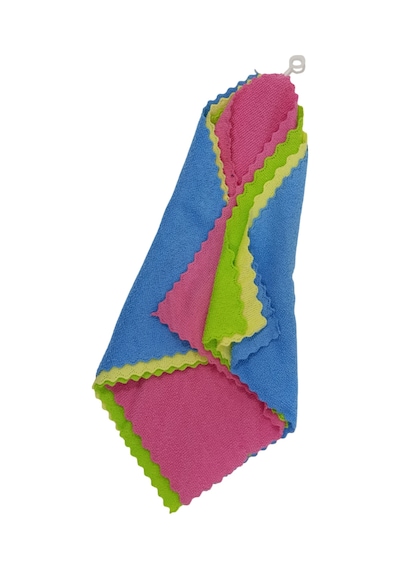 Mikrofiber Ultrasonic Süper Emici Temizlik Bezi 30x30 Cm 4'lü Eko Paket Mavi