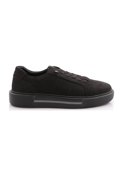 Dgn 1593 Erkek Lastik Detayli Düz Taban Sneakers Ayakkabi 1593-2505-R1627 Siyah