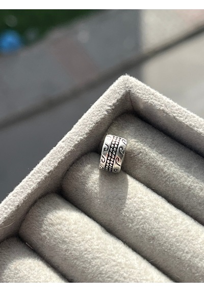Antik Desen Klips Charm Asafaccessory Gümüş