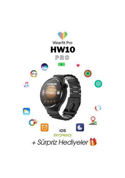 Wearfitpro Hw10 Pro 1.52 İnç 38 Mm Yuvarlak Amoled Ekran Yapay Zeka Destekli Akıllı Saat