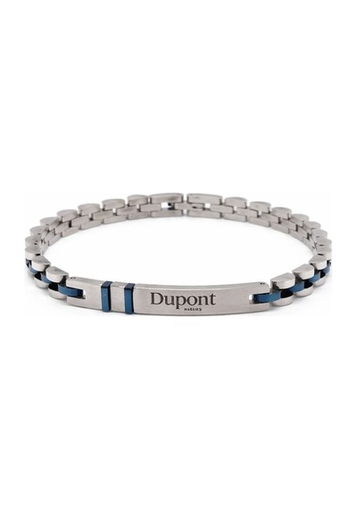 Dupont Mılano Dm-sb-003-sbl06 Gümüş Lacivert Renk Erkek Çelik Bileklik Gümüş-lacivert