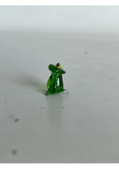 El Yapımı Mini Murano Cam Kurbağa Biblo A136-05