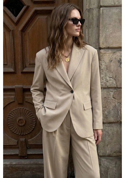 Antioch Kruvaze Kadın Blazer Bej