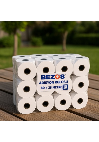 Buradabulabilirsin Bezos 80x25 Termal Adisyon Rulosu 10'lu Paket Bbz