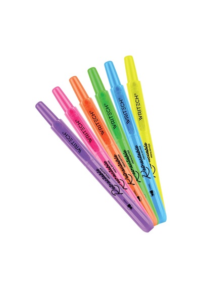 Wrıtech W-805s Basmalı Fosforlu Kalem Neon Mavi - 12'li Kutu