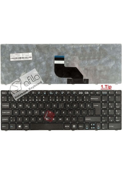 Casper Uyumlu Nirvana A15X A15Ya Notebook Klavyesi - Tuş Takımı (Siyah T - 554454666