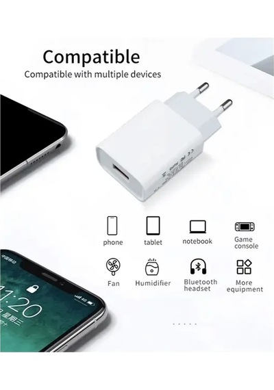 Tianchishop Beyaz 18w Type C Şarj Adaptör Ve Kablo Seti Tüm Type C Girişli Telefon Tablet Uyumlu