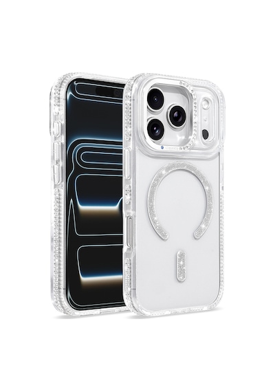 Maks Technology iPhone Uyumlu 17 Pro Max Kılıf M-safe Şarj Özellikli Mkst Tera Silikon Kapak - Şeffaf