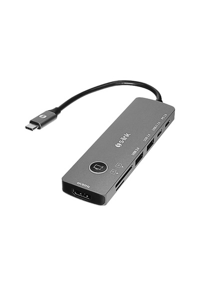 S-lınk Sw-u707 Hdmı Onoff 7 İn 1 Usb Hub Gri Metal