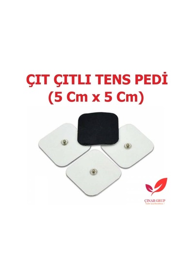 Çıtçıtlı Tens Pedi. Çıt Çıtlı Elektrod 5Cmx5Cm 4'Lü 1 Paket