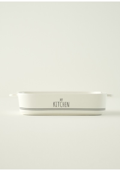 Bella Maison My Kitchen Porselen Fırın Kabı Orta Boy Beyaz 29,8x18,7x5,8 Cm