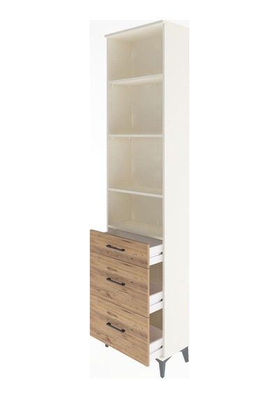 Arges Dolap 4 Raflı 3 Çekmeceli 60x30x243 Aytaşı-çam Aytaşı