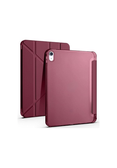 Galaxy Tab S10 Lite 10.9 İnç İle Uyumlu Kalemlikli, Uyku Modlu, Mıknatıslı, Üçgen Standlı, Darbeye Dayanıklı Kaplama Akıllı Kılıf Mürdüm, Galaxy Tab S10 Lite 10.9 İnç