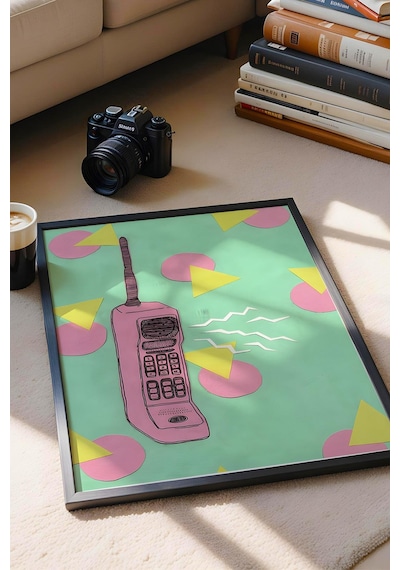 Brick Phone Çerçeveli Tablo - Pop Art Poster Tablo