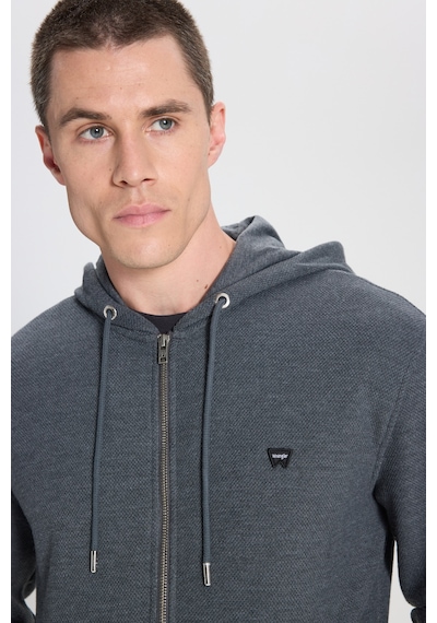 Wrangler Regular Fit Normal Kesim Kapüşonlu Antrasit Melanj Sweatshirt W242664ANM Antrasit Melanj