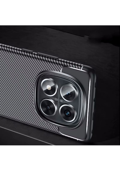 Xiaomi Redmi Note 14 Pro 5g / Poco X7 5g Kılıf Karbon Silikon Case Kapak Siyah