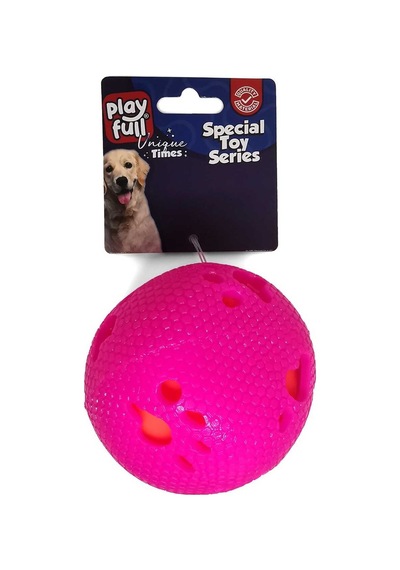 Playfull Öten Pati Desenli Plastik Top Köpek Oyuncağı 7.5 Cm