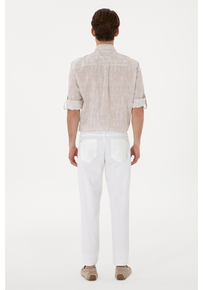 U.s. Polo Assn. Erkek Beyaz Pantolon Kanvas-chino 50299165-vr013 Beyaz