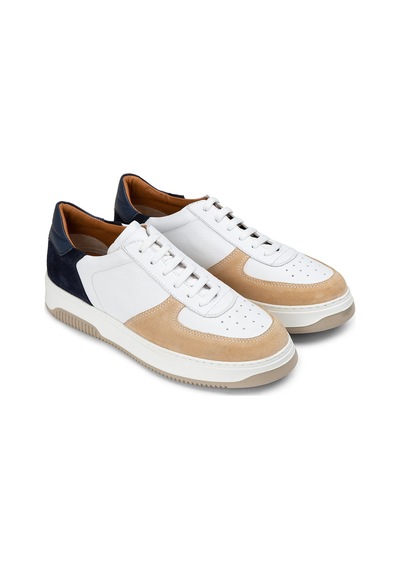 Deery Hakiki Deri Vizon Rengi Erkek Sneaker Ayakkabı - 01965Mvzne03 Vizon
