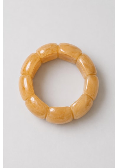 Bej Bubble Form Bileklik