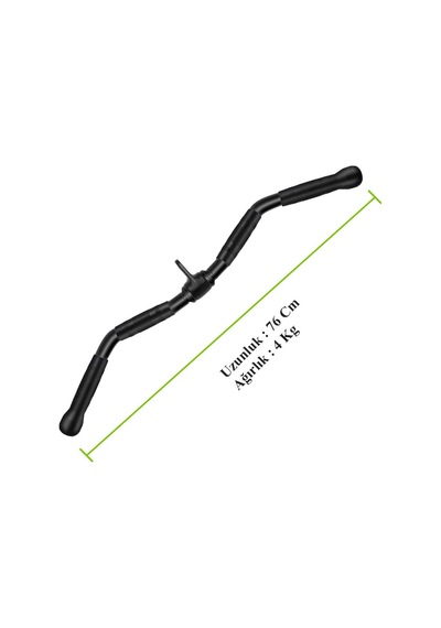 Profesyonel Lat Z-bar - Lat Pulldown Çekiş Aparatı - Sırt Ön Arka Kol Çekiş Aparatı - Revolving Curl