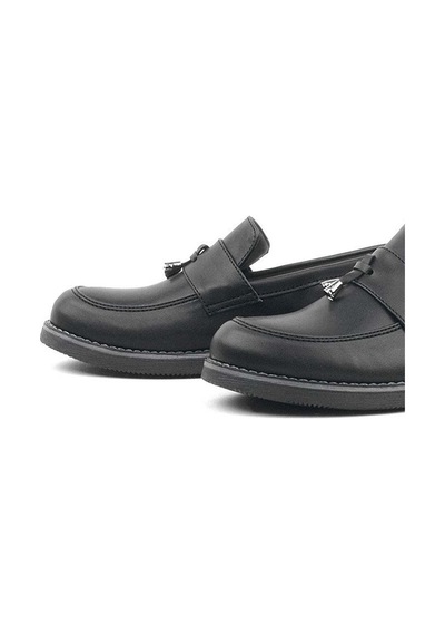 Ortopedikal Rakerplus Siyah Mat Loafer Klasik Çocuk Ayakkabısı