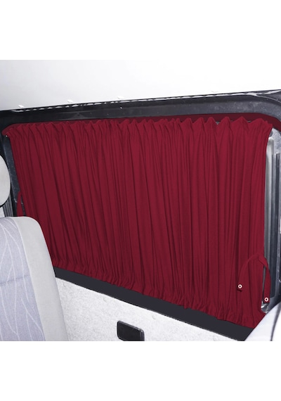 Pandami Mercedes Sprinter W902 Orta Şase 1997-2004 Uyumlu Bordo Raylı Oto Perde Takımı
