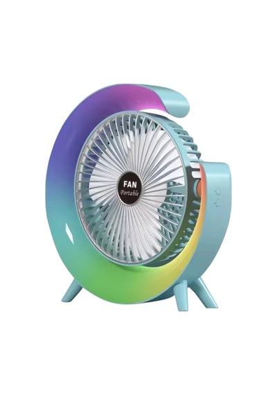 Divex Renkli 3 Modlu Taşınabilir Masaüstü Fan Mavi Pv-16