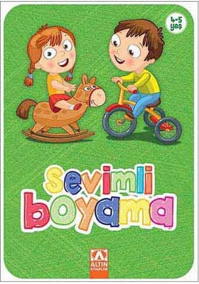 Sevimli Boyama - Yeşil- Altın Kitaplar