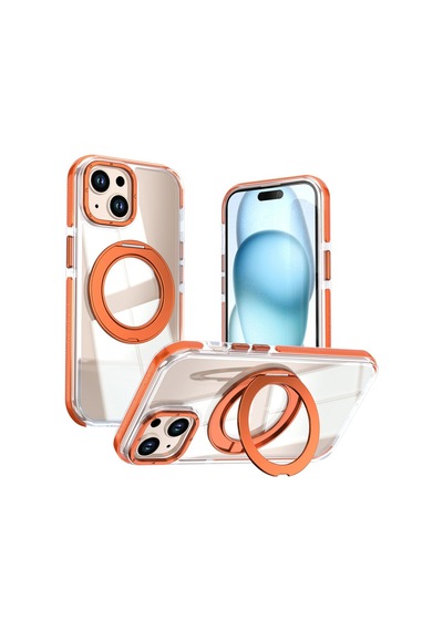 Teleplus Apple Uyumlu iPhone 14 Kılıf Smatch 360 Dönerli Tpu Magsafe Kapak