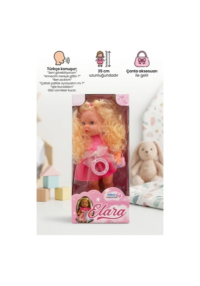 Elara Türkçe Konuşan 35cm Kafası Kolları Ve Bacakları Et Bebek Gövdesi Sert Plastik Oyuncak Bebek 1 30643444