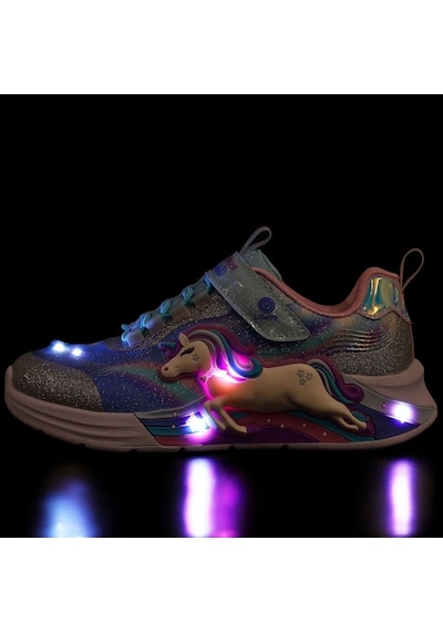 Skechers Unicorn Chaser 302298l-smlt Işıklı Ortopedik Çocuk Spor Ayakkabı Gri