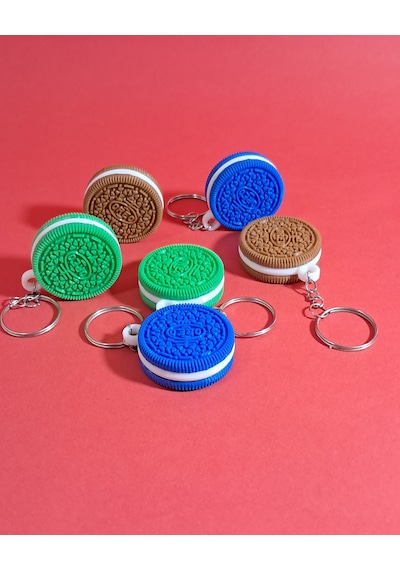 Oreo Anahtarlık Gerçekçi Oreo Anahtarlık Mavi Adet Fiyatı