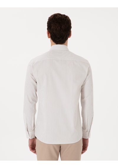 Pierre Cardin Erkek Bej Gömlek Desenli 50306074-vr011 Bej