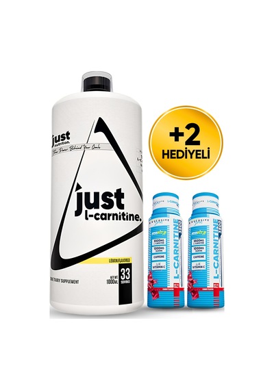 Just Nutrition L-carnitine 1000 Mg 1000 Ml 33 Servis Limon + 2 X L-karnitin Shot