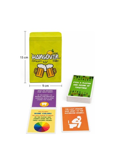 Hangover Mini İngilizce Yazılı Yetişkin Parti Oyunu Eğlenceli Sohbet & Kart Oyunu, Arkadaş Ve Çiftler İçin