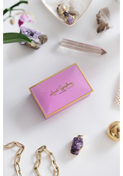 Pembe & Gold 94 X 59 X 36 Mm - Premium Metal Hediye, Takı Ve Saklama Kutusu