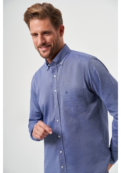 Bisse Erkek Regular Fit Uzun Kollu Spor Gömlek Laci Gm23y231118 D39 Lacivert
