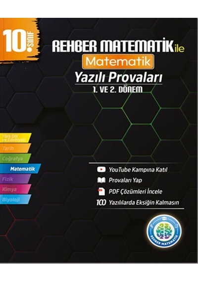 Rehber Matematik 10. Sınıf Matematik Yazılı Provaları 1. Ve 2. Dönem Rehber Matematik