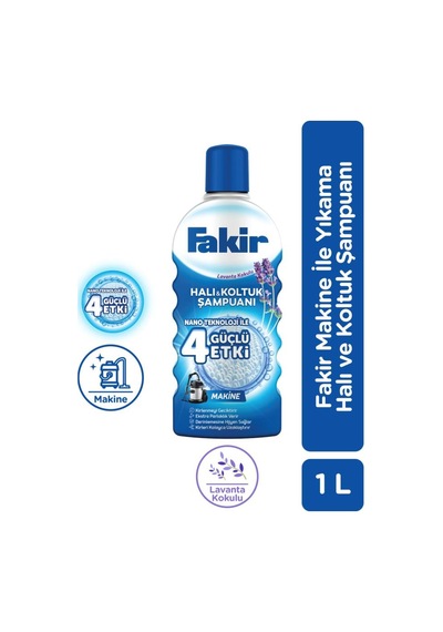 Fakir Lavanta Makine Nano Teknolojili Halı Ve Koltuk Şampuanı 1 Lt Tekli