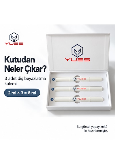 Yues Pap Diş Beyazlatma Kalemi 3'lü Set 3 X 2 Ml