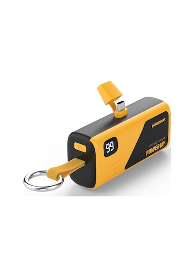 Polosmart Pbs162 5000 Mah Powerbank Type-c Pd 20w Hızlı Şarj Dijital Ekranlı Taşınabilir Şarj Cihazı Sarı