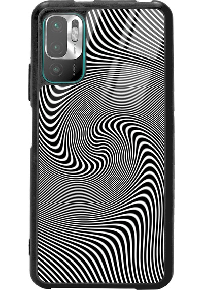 Xiaomi Redmi Note 10 5g Triptrance Wave Tasarımlı Glossy Telefon Kılıfı Siyah