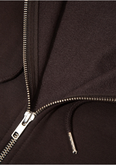 Mavi - Kapüşonlu Fermuarlı Kahverengi Basic Sweatshirt 0s10277-70219 Kahverengi