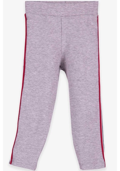 Breeze Kız Bebek Tayt Yanları Şeritli Gri (2 Yaş) Gri