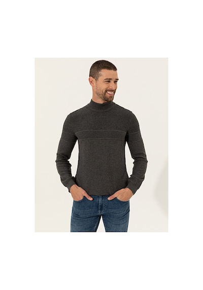 Pierre Cardin Slim Fit Yarım Balıkçı Yaka Triko Kazak 50241465-vr086 Çok Renkli