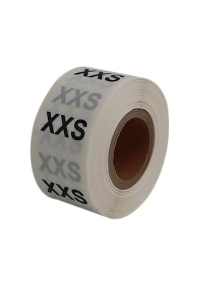 Pp Şeffaf Beden Size Etiketi 25mm X 25mm Çap Ruloda 500 Adet Xx Small 124-Pembe